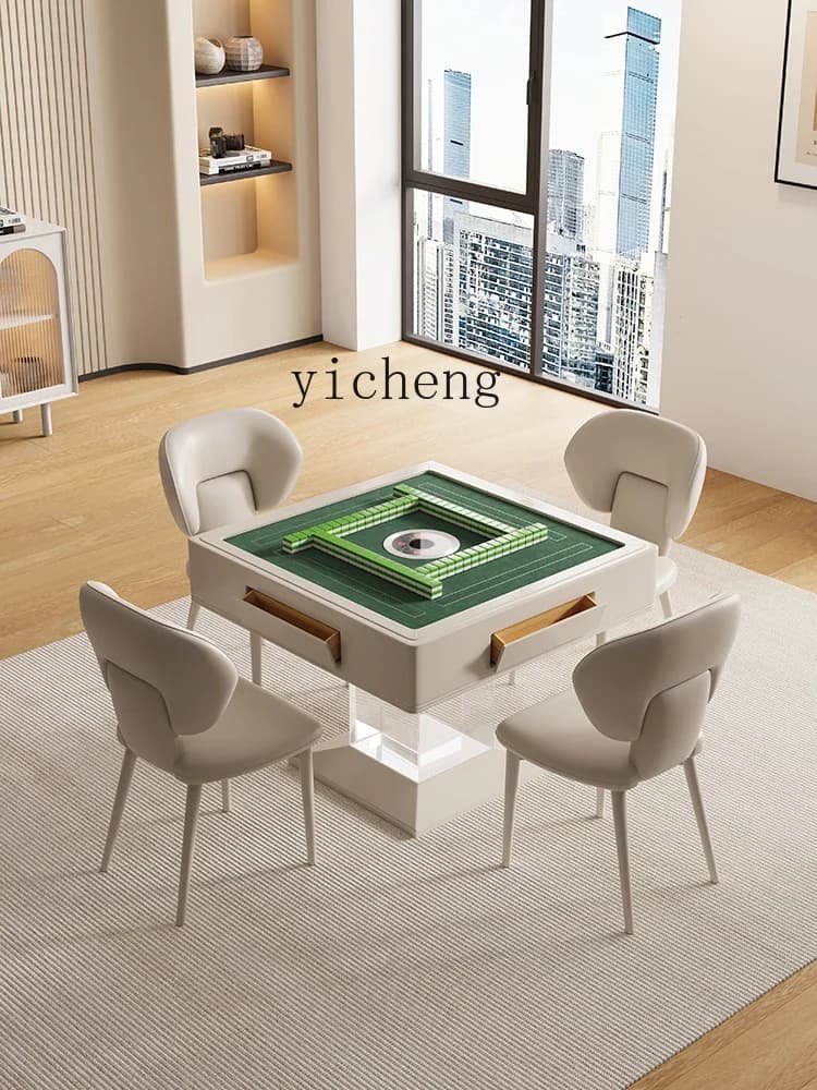 LYY AB  Acrylic Suspension Plastic Products (Flower Pots) Dining Table Integrated Household Mute Mahjong Machine