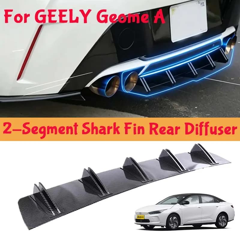 For GEELY Geome A Shark Fin Rear Diffuser Split Chassis Spoiler Auto Aerodynamic Parts Aerodynamic Modification