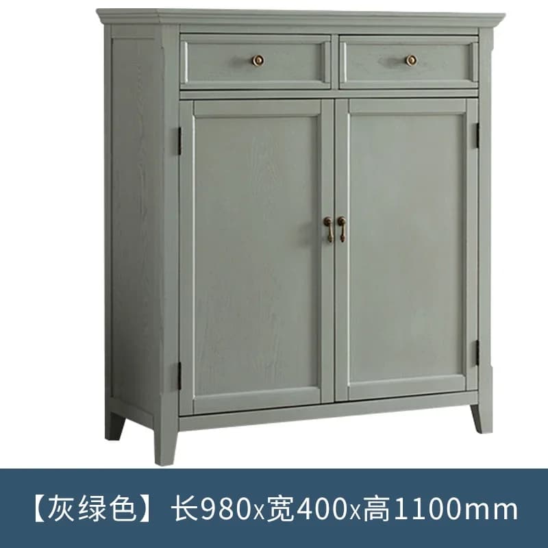 r8.11-Home Doorway Shoe Cabinet Storage Simple Hall Cabinet Solid Wood Large Capacity Shoe Cabinet