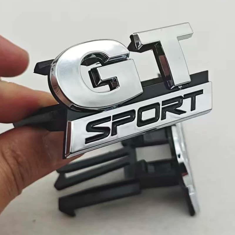3D ABS Chrome GT Sport Logo Grille Car Front Grill Emblem For Volkswagen VW GT Sport Badge Accessories