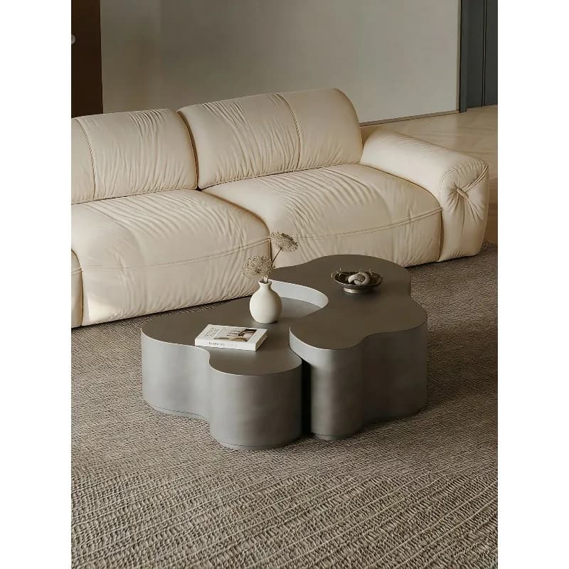 Italian minimalist cloud coffee table combination, special-shaped designer living room home creative metal paint