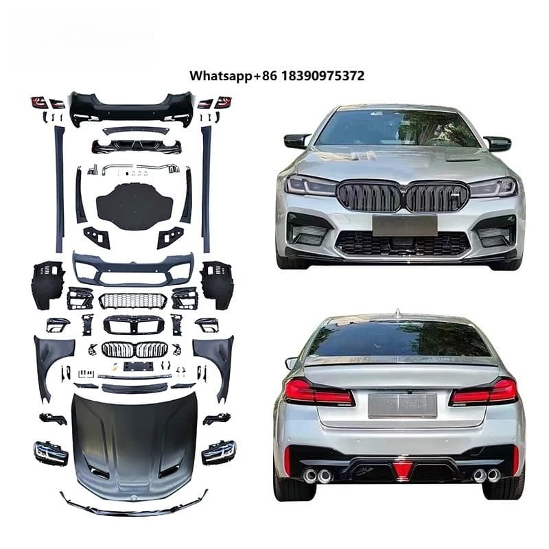 For 2011-2017 F10 Upgrade 2021-2023 M5 CS Bodykit Bumper Grille Fender Headlight Taillight Side Skirt CS Hood Hot