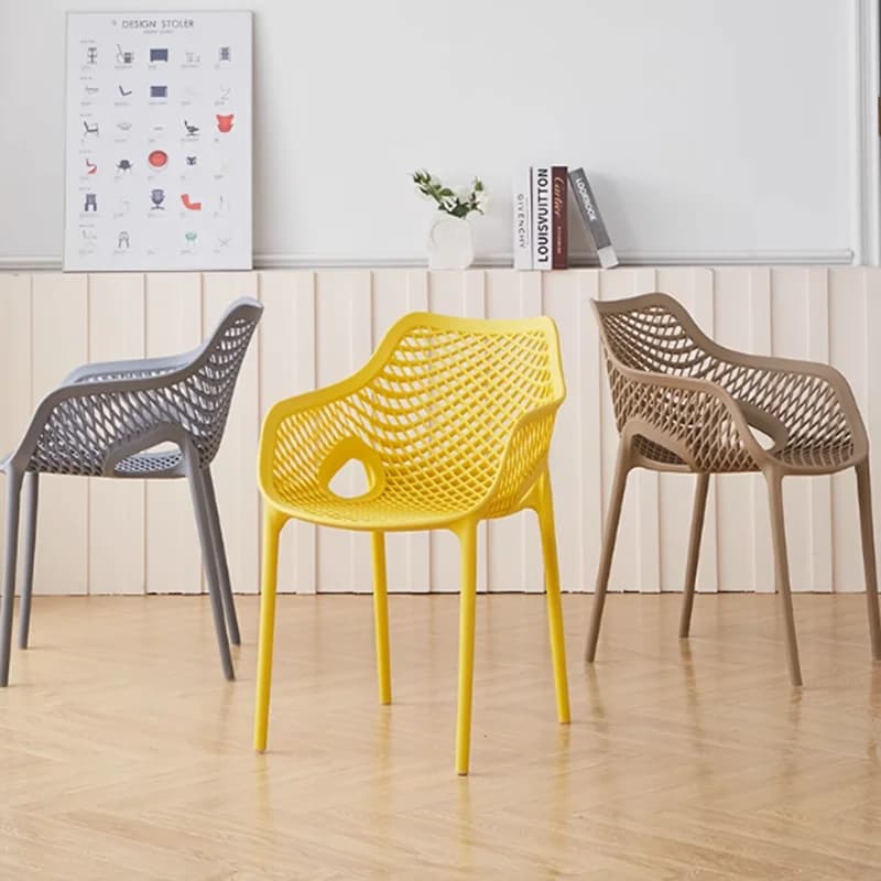 Nordic Plastic Simple Dining Chair Backrest Leisure Thick Relax Design Dining Chair Loungefly Lounge Cadeira De Jantar Furniture