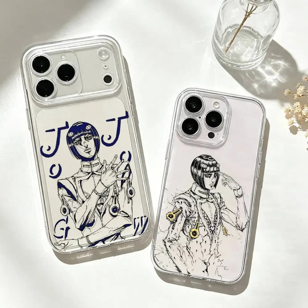 B-Bruno Bucciarati  Phone Case Transparent Silicone Soft For iPhone 17 16 15 14 13 12 11 Mini Pro Max Plus