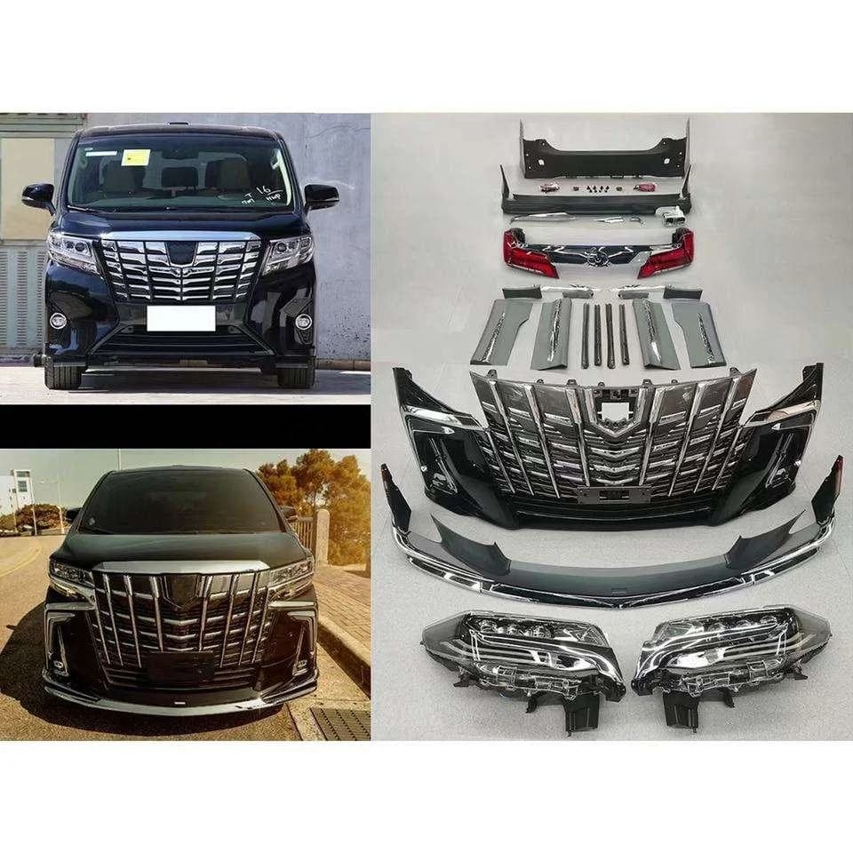 Body Kit Include Bumpers with Grille and Auto Lights for Alphard 2015-2018 to 2019-2020 Modelista Sc Model