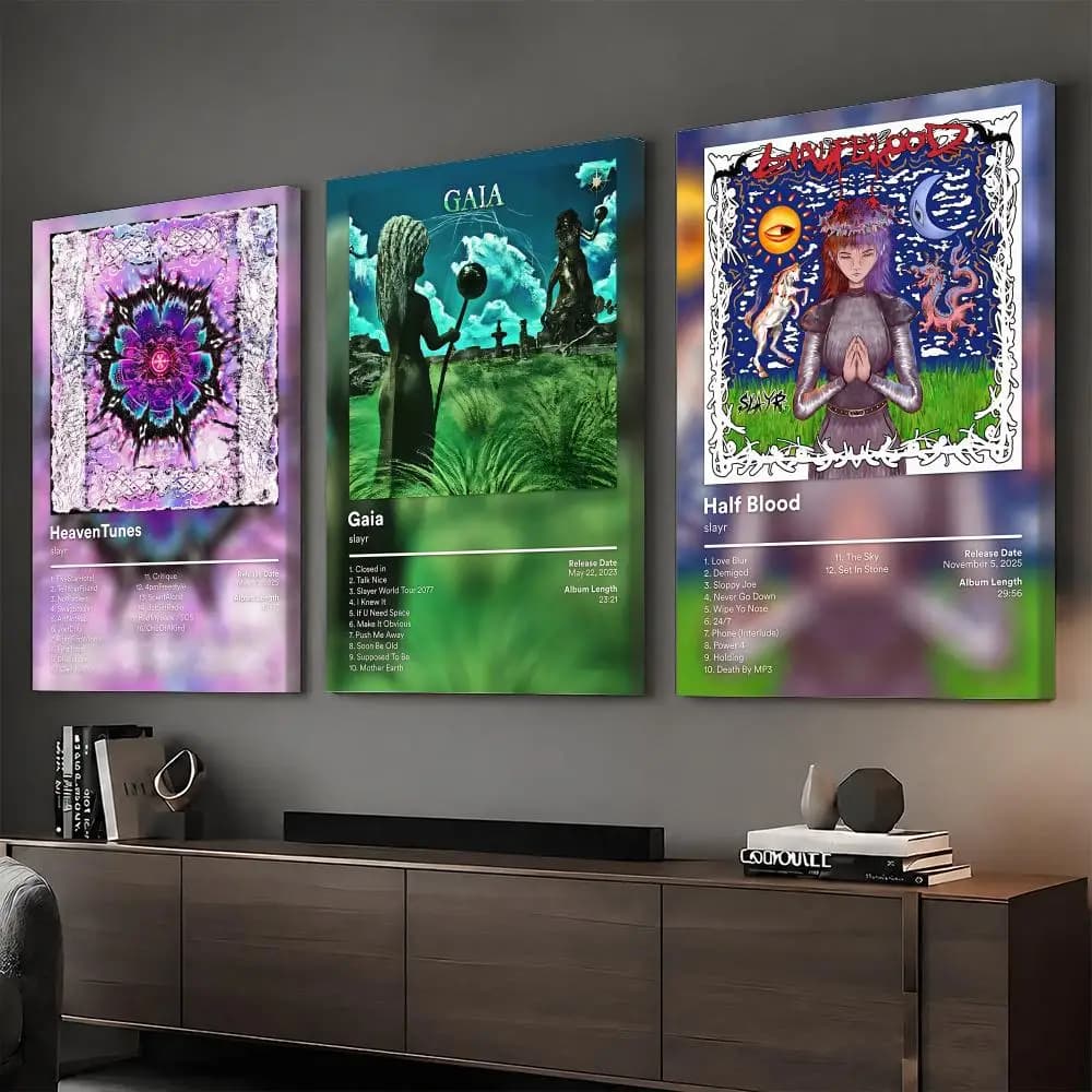 S-Slayr Rapper Music Painting Calligraphy HD Modern Style Inner Frame Canvas Poster Bedroom Room Hallway Wall Art Decor
