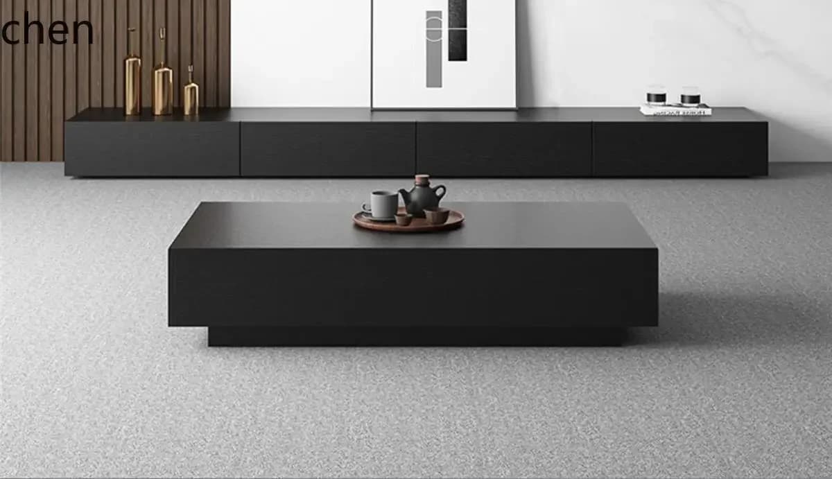 TQH-c13  Solid Wood TV Cabinet Coffee Table Modern Simple Living Room Home High-End Floor-Standing TV Stand