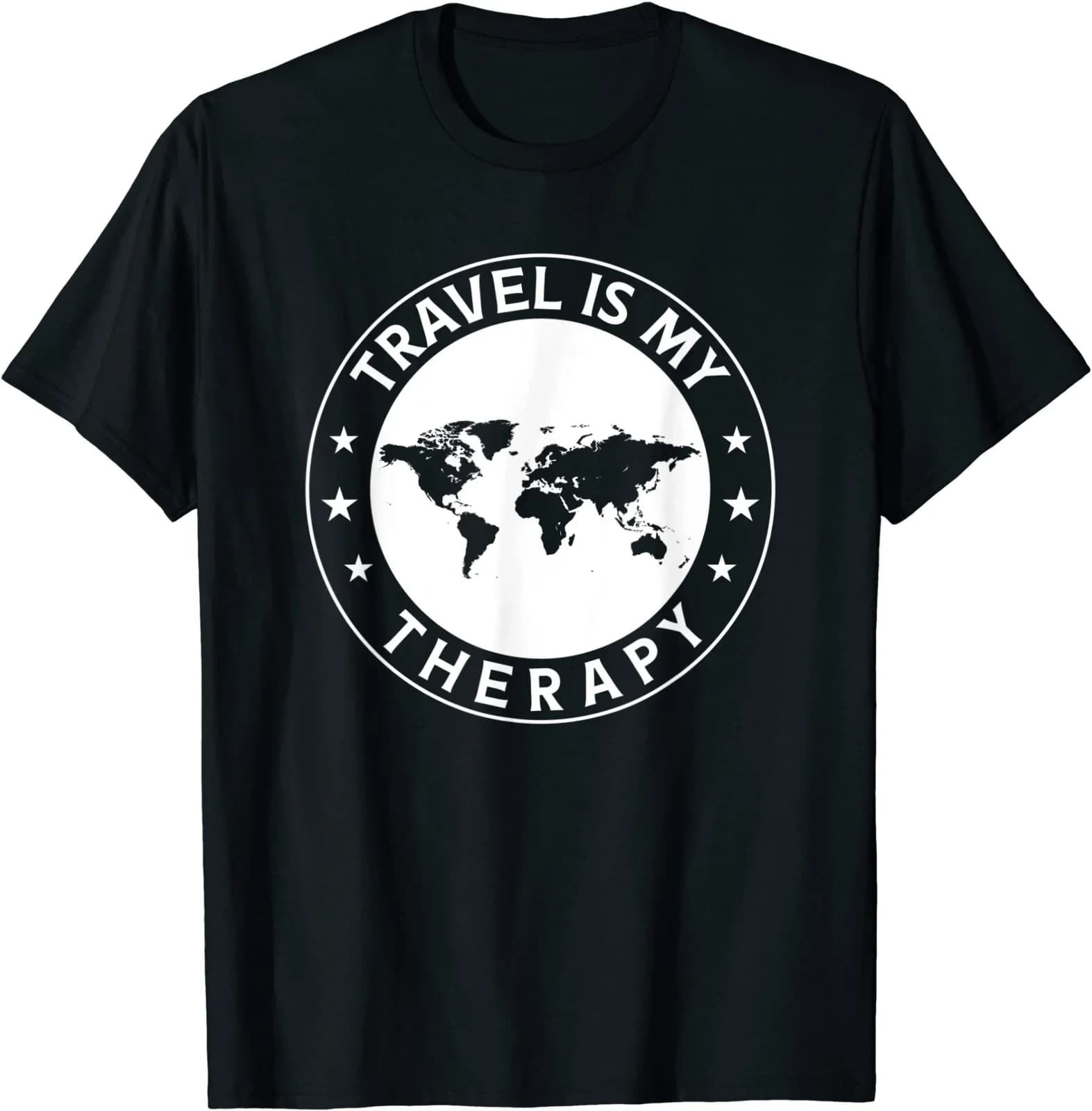 Travel is my Therapy Travel Vacation Gift Travel Lovers T-Shirt S-3XL For Men 100% cotton short sleeve tees