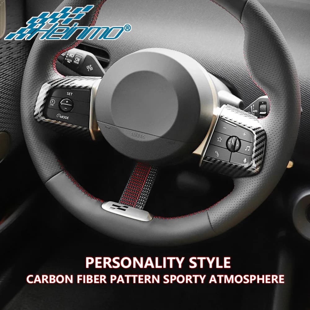 2pcs Car Steering Wheel Button Trim Cover Sticker For Mini Cooper J01 J05 U25 Countryman 2024 2025 Accessories
