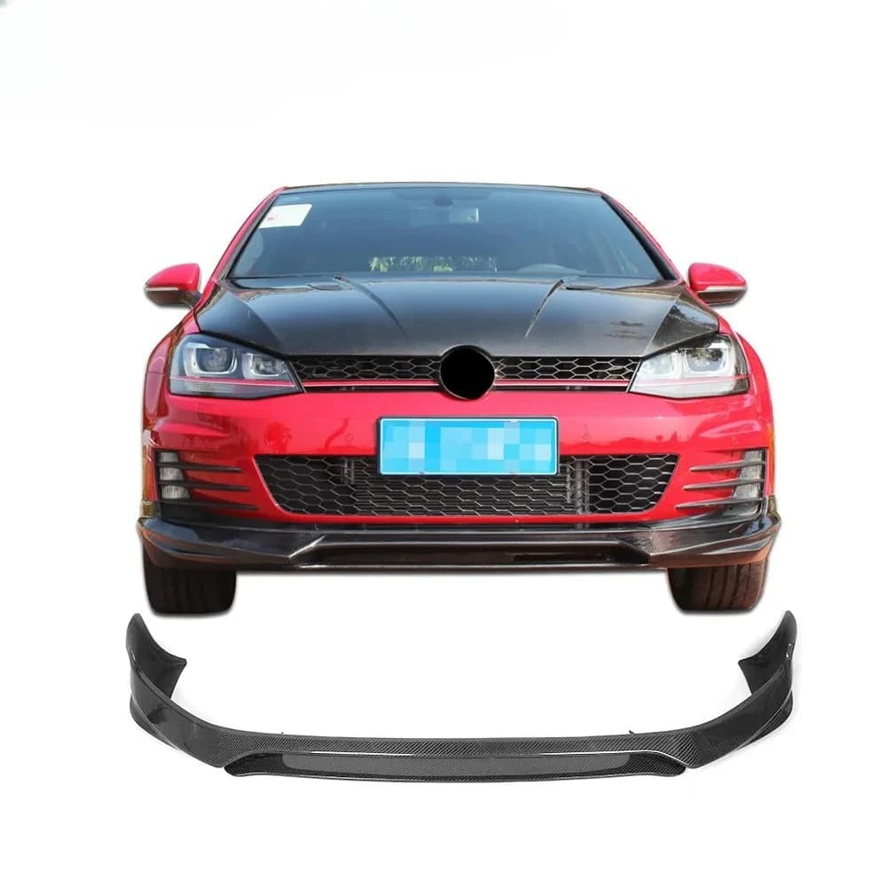 MK7 Carbon Fiber Front Bumper Lip Spoiler for VW GOLF VII 7 GTI 2014