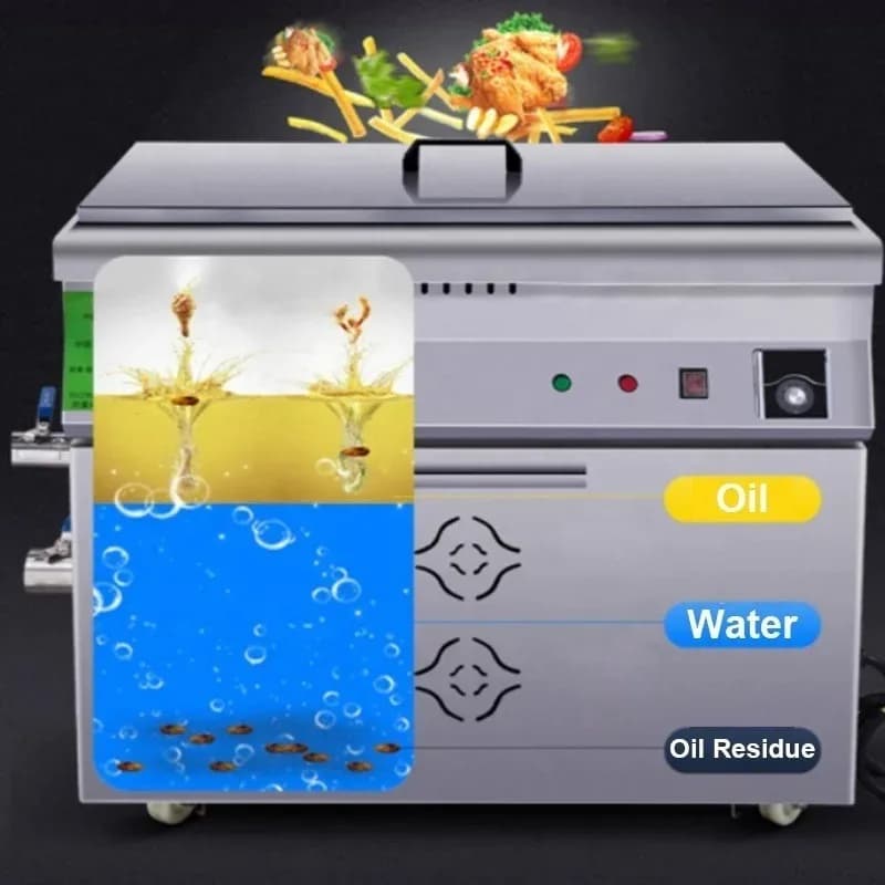 Industrial Smokeless Electric Fryer Oil-Water Separation System Commercial Kitchen Fryer without Smoke