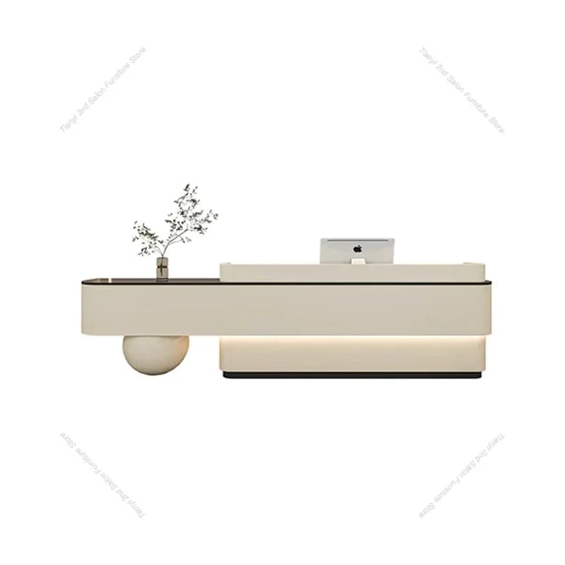 &  Reception desks of placesModern simple like salons, bars, firms, hotels, stores, and checkouts, with custom-painted tables