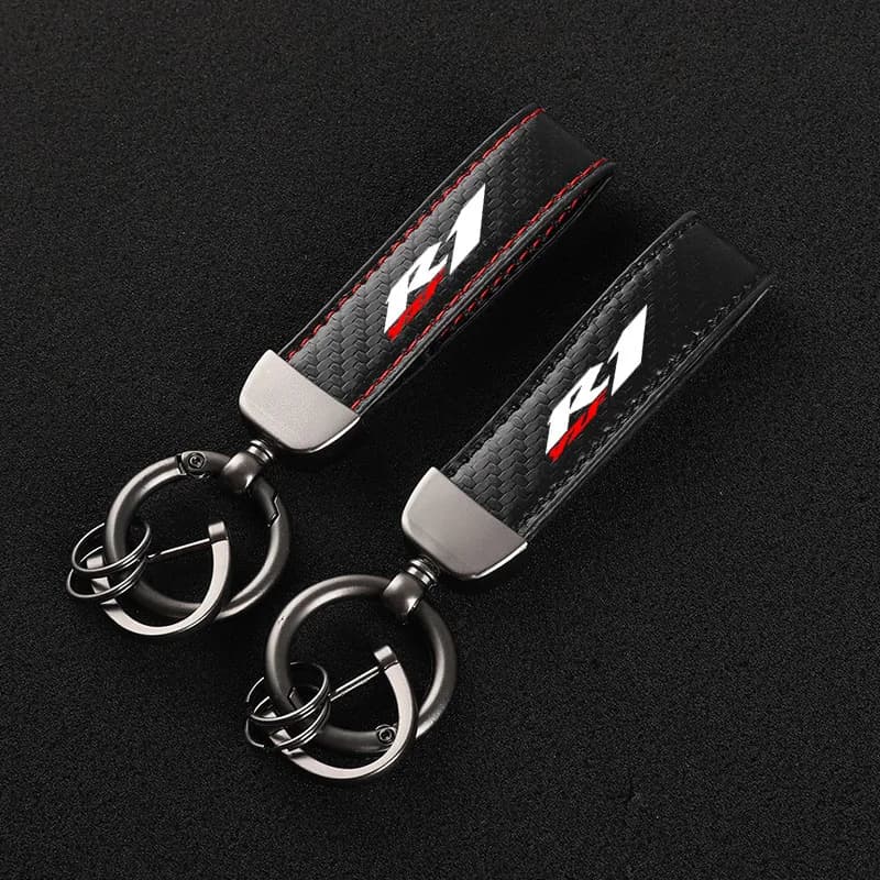 High-Grade Carbon Fiber Motorcycle Keychain Holder Keyring for Yamaha YZF R1 YZF-R1 YZFR1 R1s  Accessories