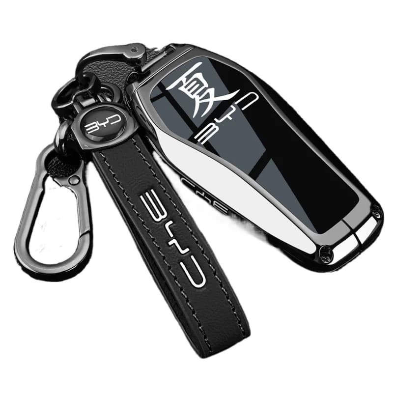 Premium Zinc Alloy Key Cover Case for BYD Xia DM-i/Surpass/Excellence Edition (2025) - Protective Key Fob Shell Keychain