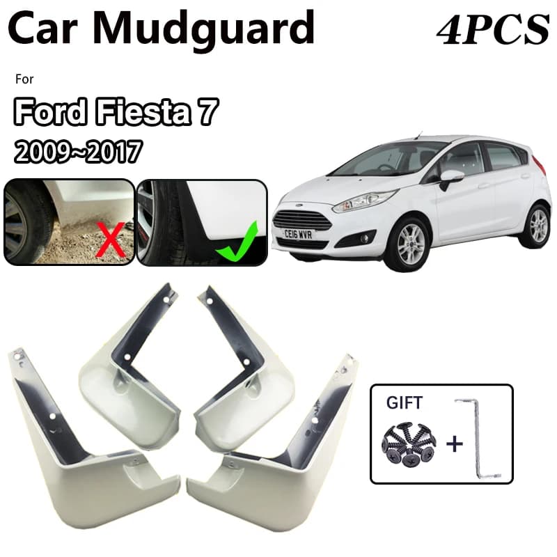 Car Baking Paint MudFlaps For Ford Fiesta 7 MK7 2009~2017 Hatch Mud Flap Guard Splash Front Fender Protect Mudguards Accessories