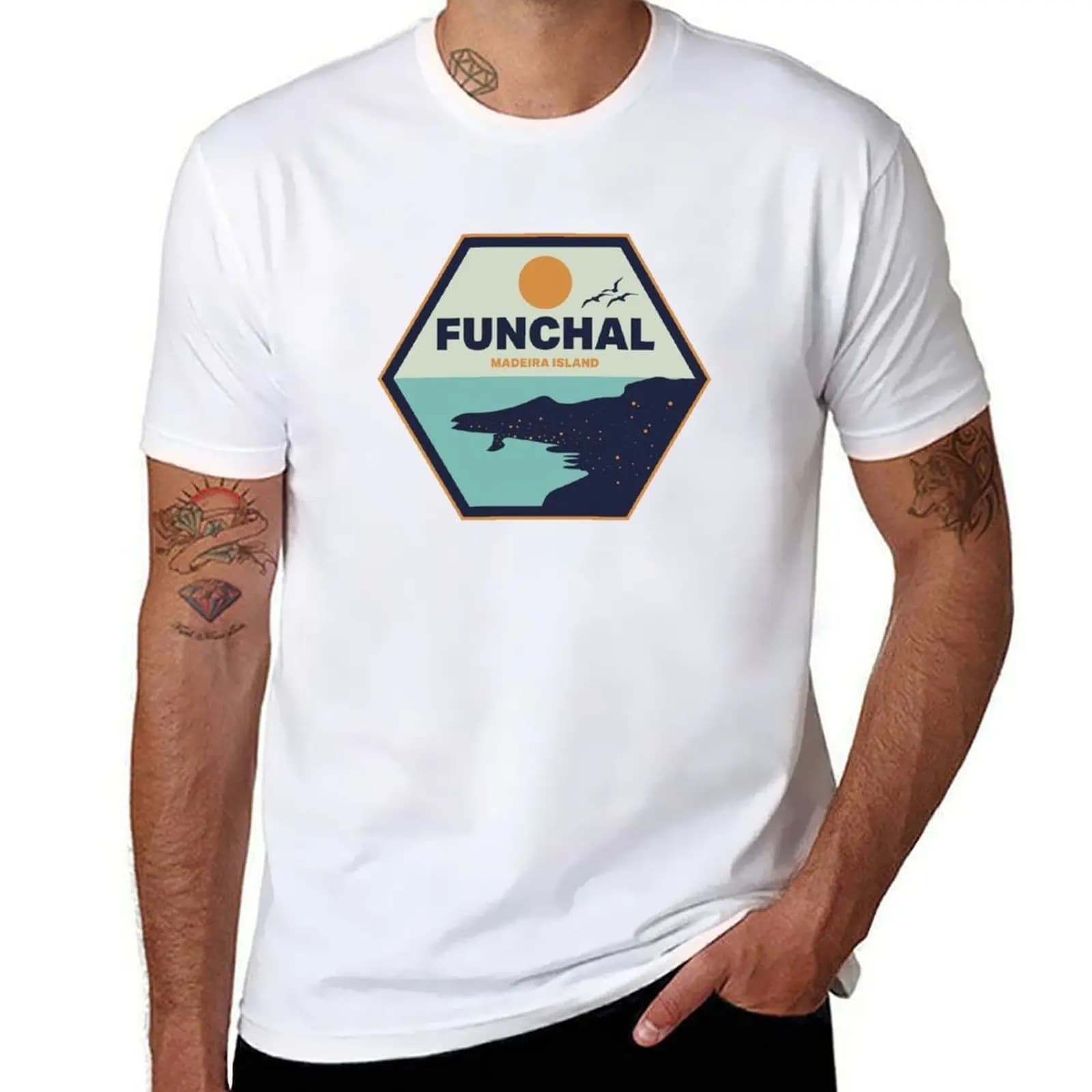 Funchal Madeira Island T-Shirt cotton t shirt man cotton t shirts man 100% T-Shirt