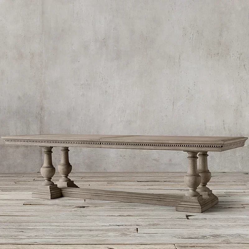 American Dining Room Furniture European Solid Wood Dining Tables Kitchen Retro Rectangular Table Home Dining Table and Chair Set