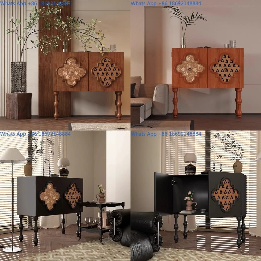 Vintage Style Solid Wood Hall Cabinet Storage for Living Room Entryway Wall Mounted Corner Console