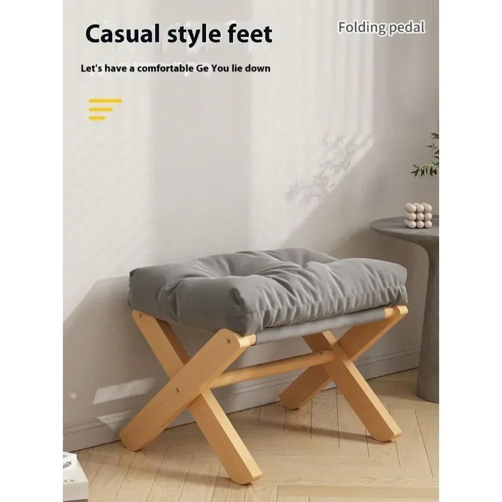 Makeup Chair Small Sofa Bench Tea Table Footrest Shoe Changing Stool Foldable Stool Furniture For Living Room Doorway