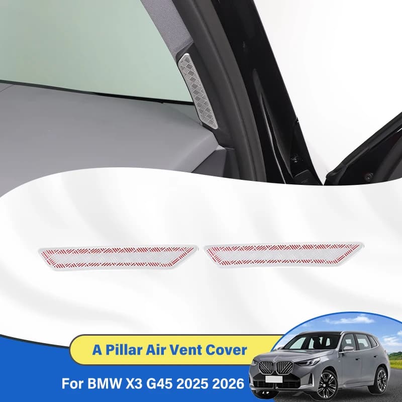 Stainless Steel Car Front A Pillar Air Conditioning Air Vent Outlet Cover Trim For BMW X3 G45 2025 2026 Interior Accessories