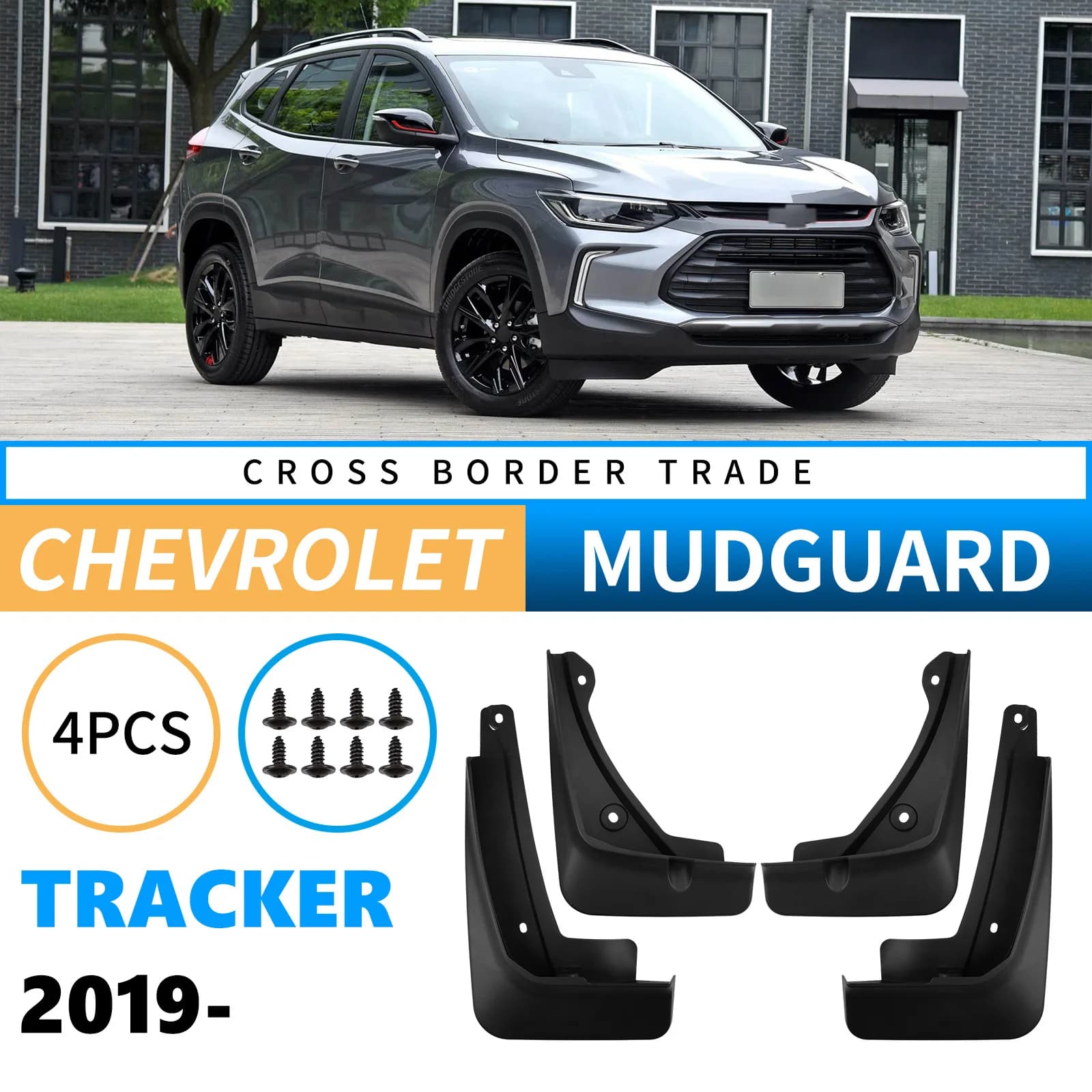 Car Auto Wheel Mud Flaps Splash Guards Fender for Chevrolet Tracker 2019-2023 Wear Resistant Long Lifespan Rubber Parts