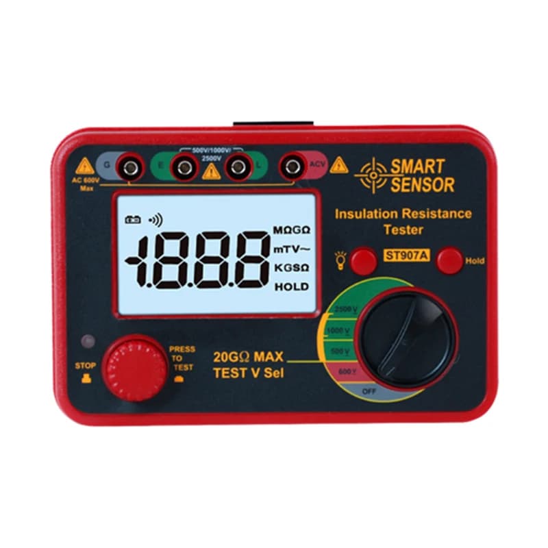 Smart Sensor ST907A Megohmmeter 500V 1000V 2500V Electronic Swing Meter Insulation Resistance Tester