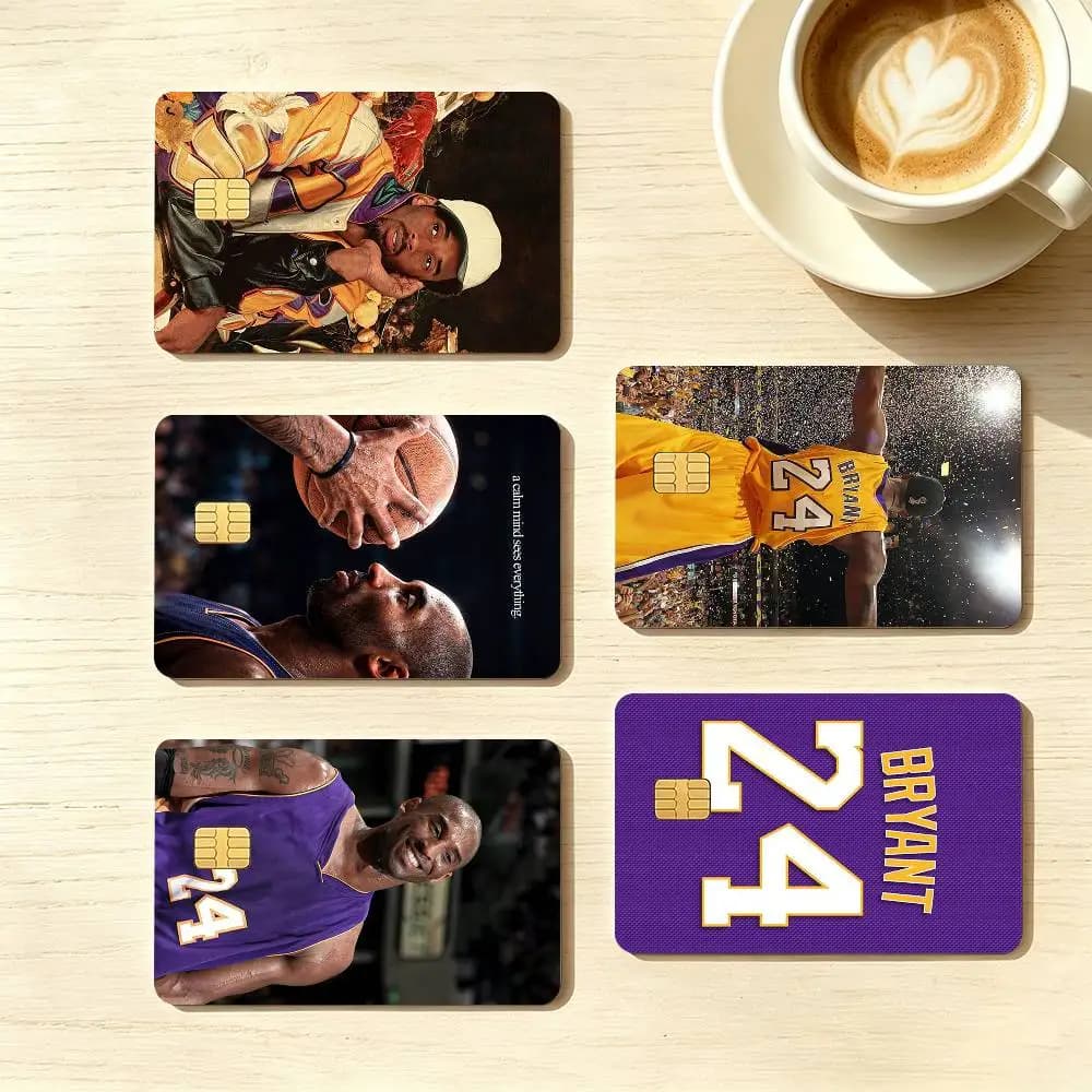 basketball icon Kobe Bryant  Credit Card HD Stickers Game Card Decal Small Chip Waterproof Sticker Gift