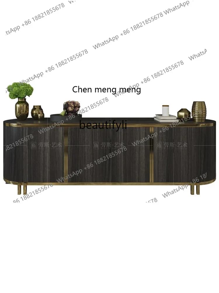 X Italian TV cabinet coffee table  American light luxury living room floor cabinet Nordic bedroom storage side cabinet