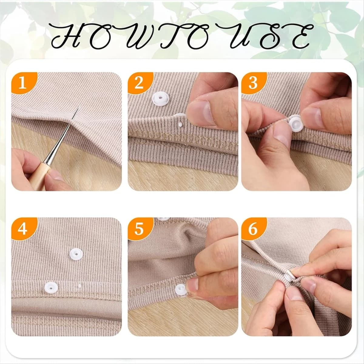 SSR 100 Sets T5 Plastic Snaps, White T5 Plastic Snaps No Need Tools, No-Sew Buttons for Crafts Cloth Diaper Bibs