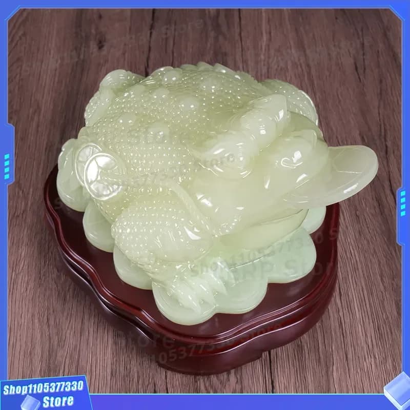 Golden Toad Feng Shui Ornament for Home Living Room Decor Lucky Craft Statue Office Store Opening Gift Wangcai Wholesale Item