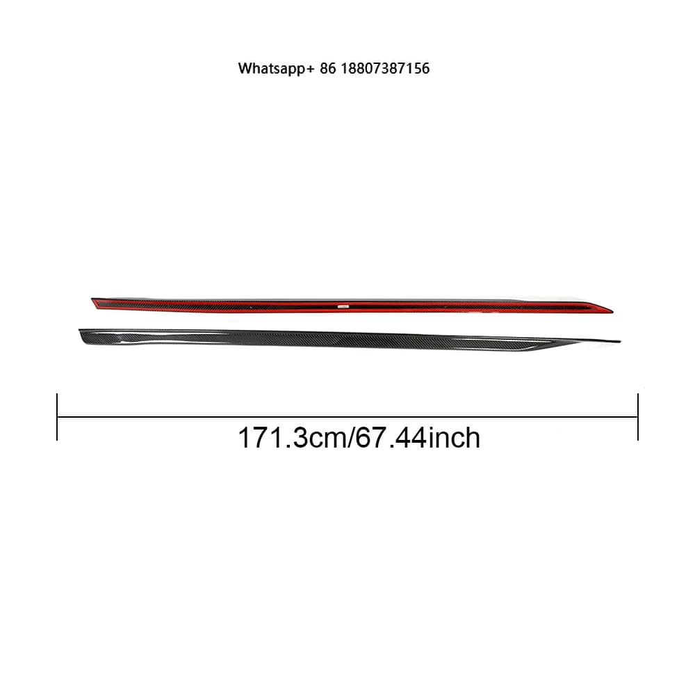 High End Car Refit Dry Carbon Fiber Side Skirts forBMW 5 Series G60 M Sport 2024+