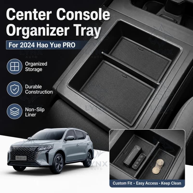 For 2024 Hao Yue PRO Model Center Console Armrest Storage Box Organizer Tray Car Interior Accessories Modification