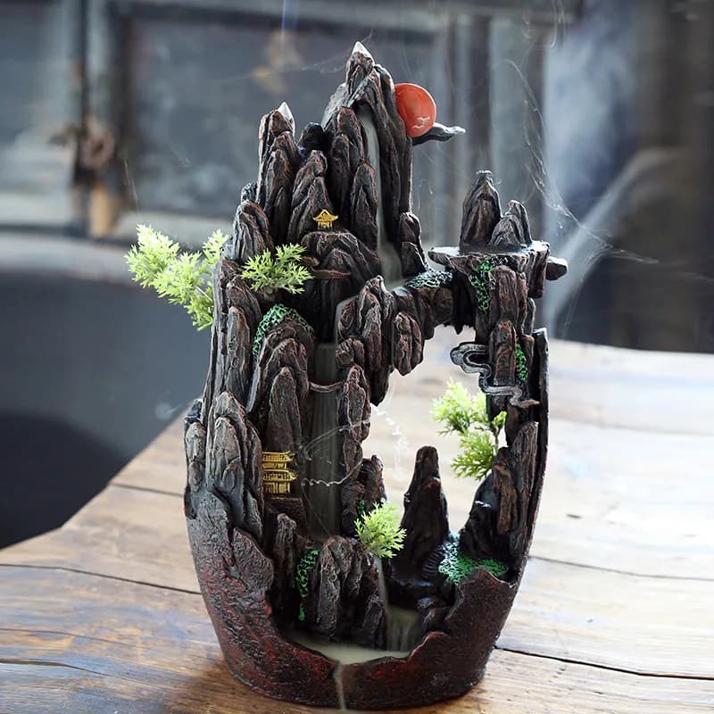 Backflow incense burner large Zen home decoration indoor household crafts sandalwood incense burner living room porch