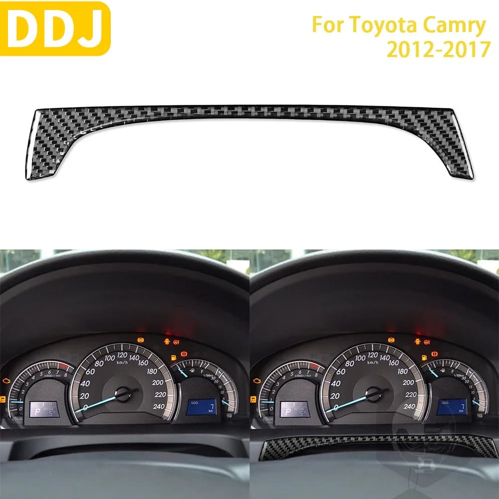 For Toyota Camry 2012-2017 Asian Edition Car Accessories Carbon Fiber Interior Speedometer Cover Trim Stickers