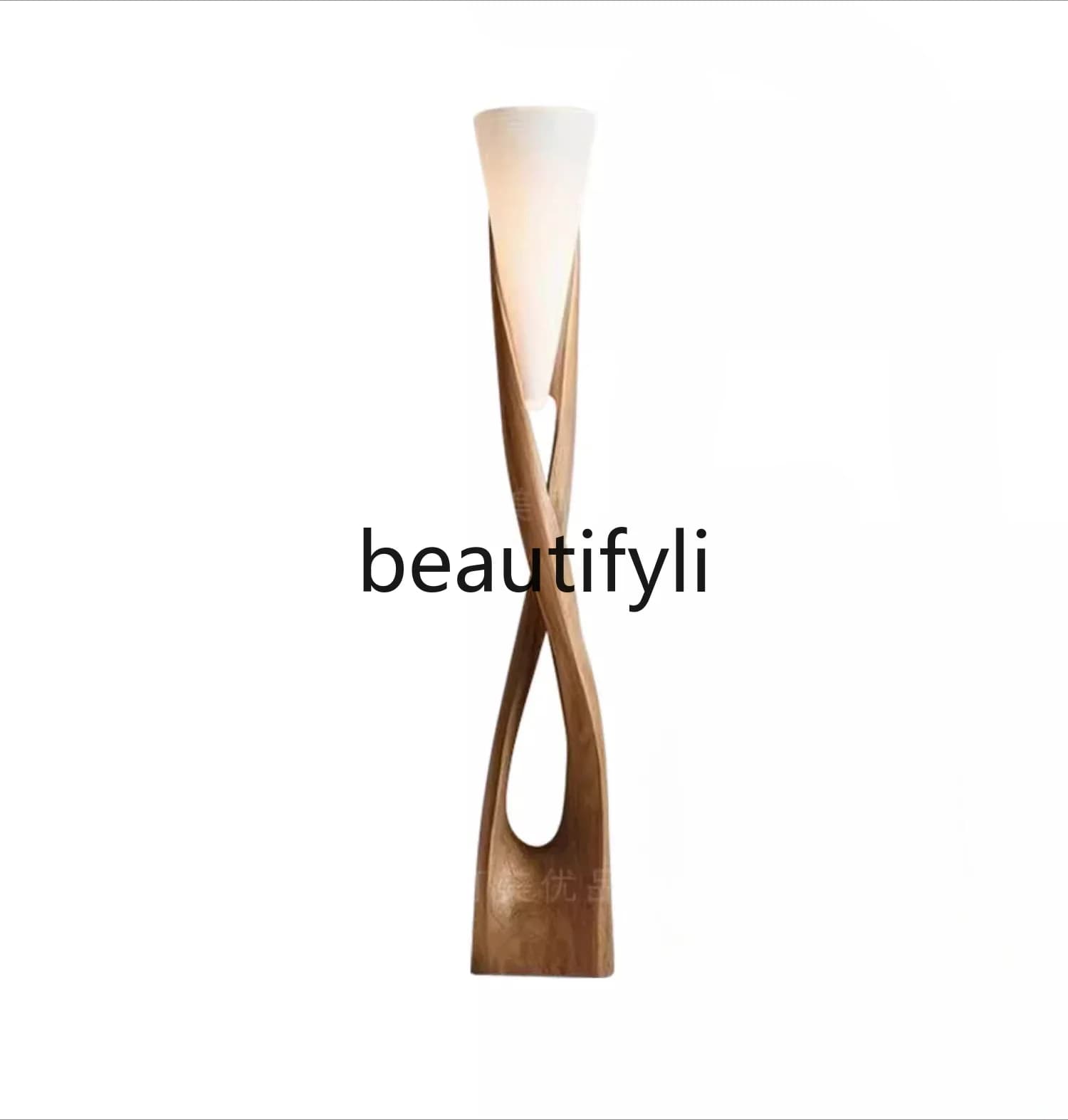 Solid wood production creative modeling floor  designer style with living room floor lamp sofa corner decorationH