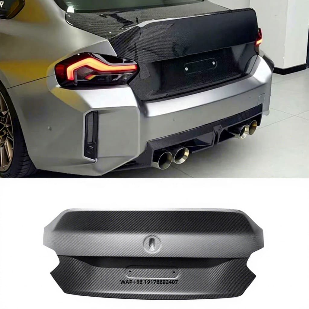 G87 CS Style Dry Carbon Fiber Rear Trunk Lid forBMW M2 G87 G42 2023+ Prepreg Carbon Fiber Rear Trunk Lid Boot Cover Car Bodykit