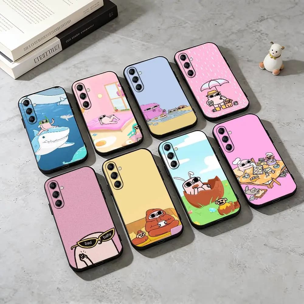 C-Cute and Funny K-Ketnipz  Phone Case For Samsung Galaxy A73,A72,A71,A70,A53,A52,A51,Soft Silicone Black Cover
