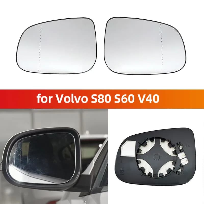 Car Left/Right Side Heated Mirror Glass for Volvo S80 S60 V40 Jaguar XEXFXJ Mirror Rearview Mirror Reflector Surface Glass