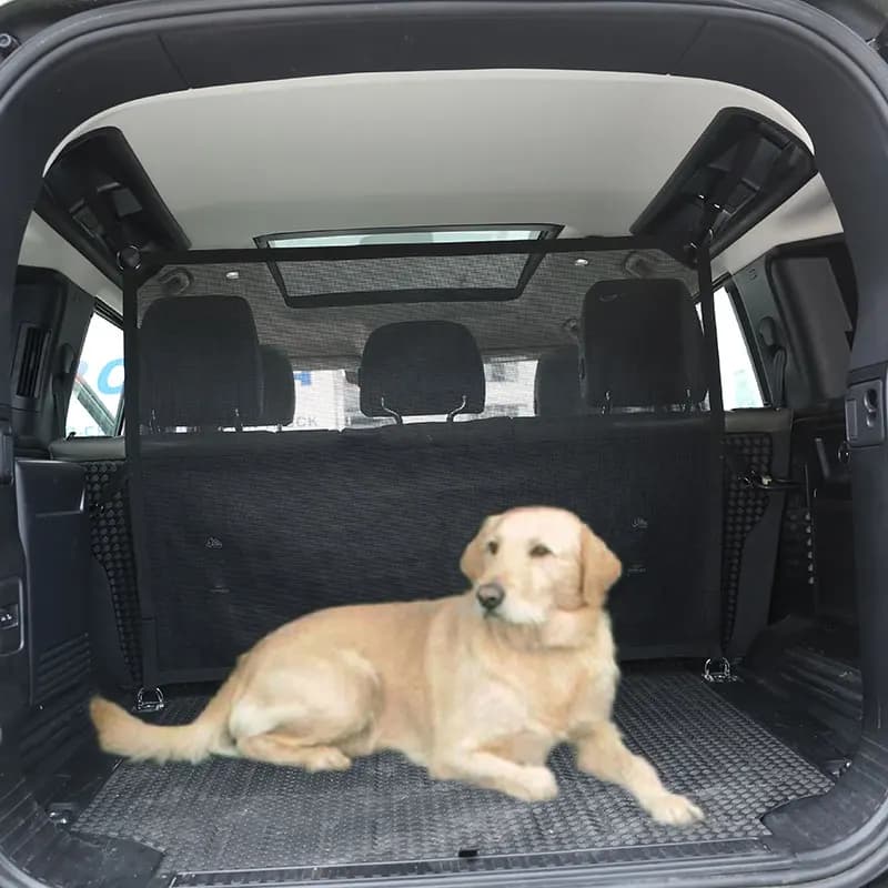 For Land Rover Defender 110 2020-23 Black Trunk Pet Security Fence pet Dog Barrier Security network Hanging Nets Car Accessories