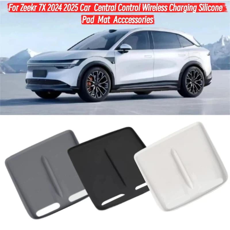 For Zeekr 7X 2024 2025 Car Styling Central Control Wireless Charging Silicone Pad Central Storage Dustproof Mat  Acccessories