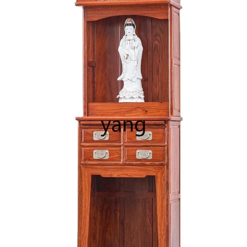 LMM Pterocarpus Erinaceus Poir. Rosewood Buddha Niche Clothes Closet Home New Chinese Simple Buddha Cabinet