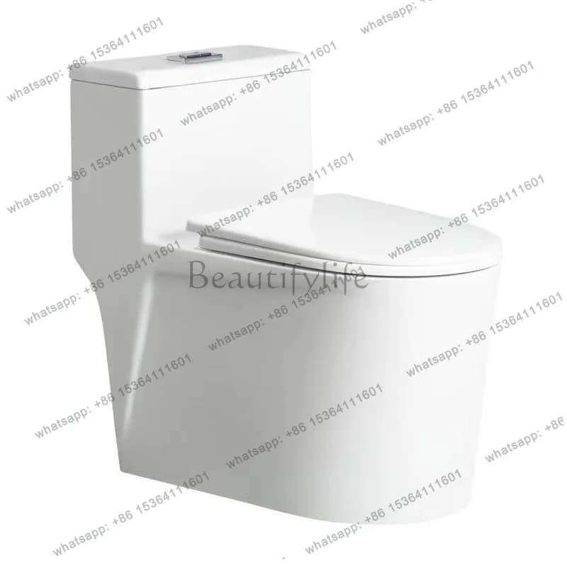 Ordinary toilet siphon type one-piece pumping large-diameter anti-splashing toilet