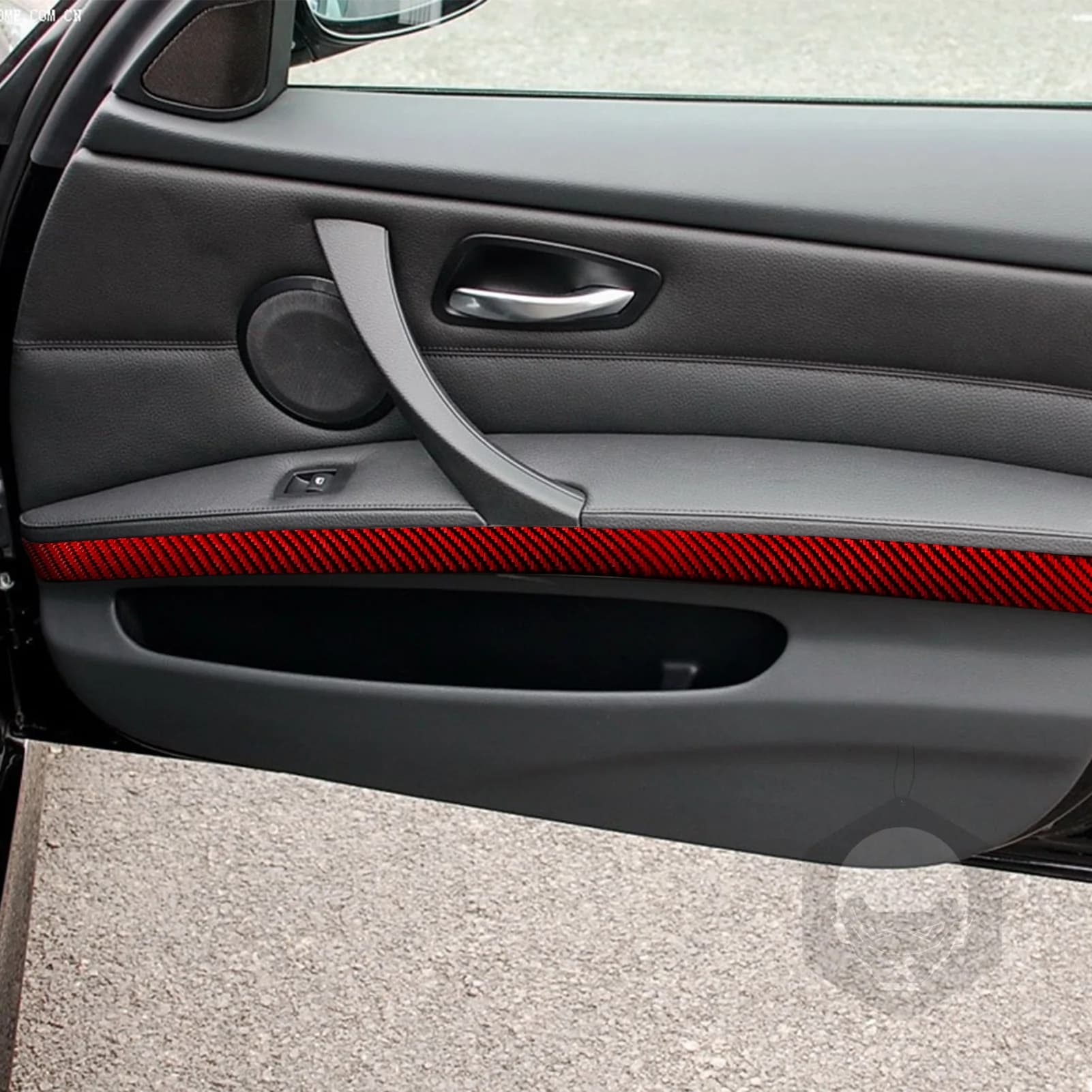 For BMW 3 Series E90 2006-2008 Car Accessories Carbon Fiber Door Strip Inner Armrest Panel Trim Interior Sticker Modification