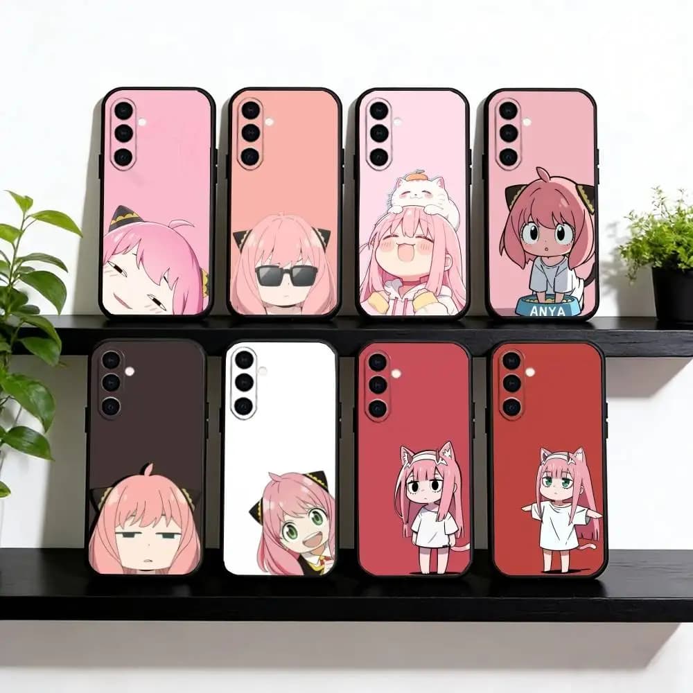 Chibi Girl Phone Case For Samsung Galaxy A73,A72,A71,A70,A53,A52,A51,Others Soft Black Cover