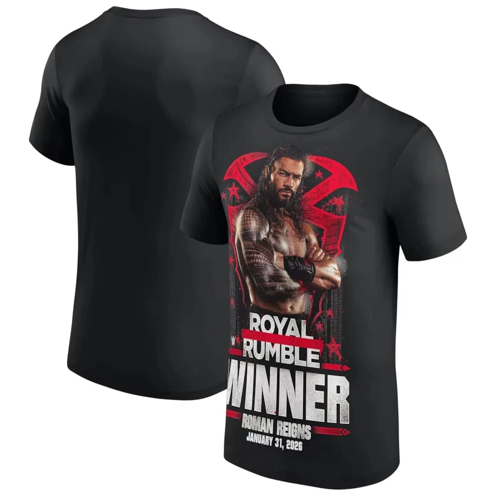 Men's 3D Roman Reigns Black Gold Print T-Shirt, Quick Dry Short Sleeve Tee, Outdoor Casual Sport Top, Multiple Plus Sizes Availa