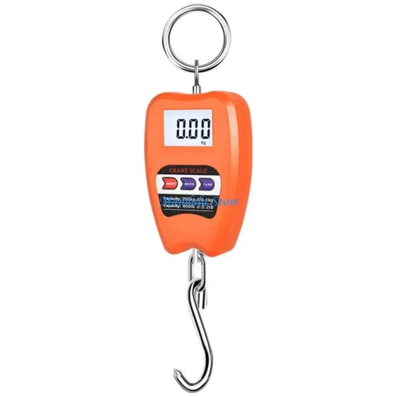 U2JC 200kg Heavy Duty Handheld Hanging Scale ABS Metal Construction Digital Display