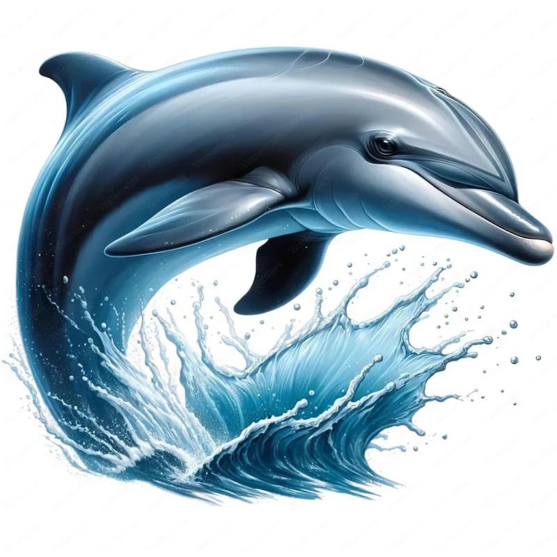Beautiful Dolphin Stickers Decoration for Living Room, Wall, Bedroom, Toilet and Home Decor Waterproof Decals S998