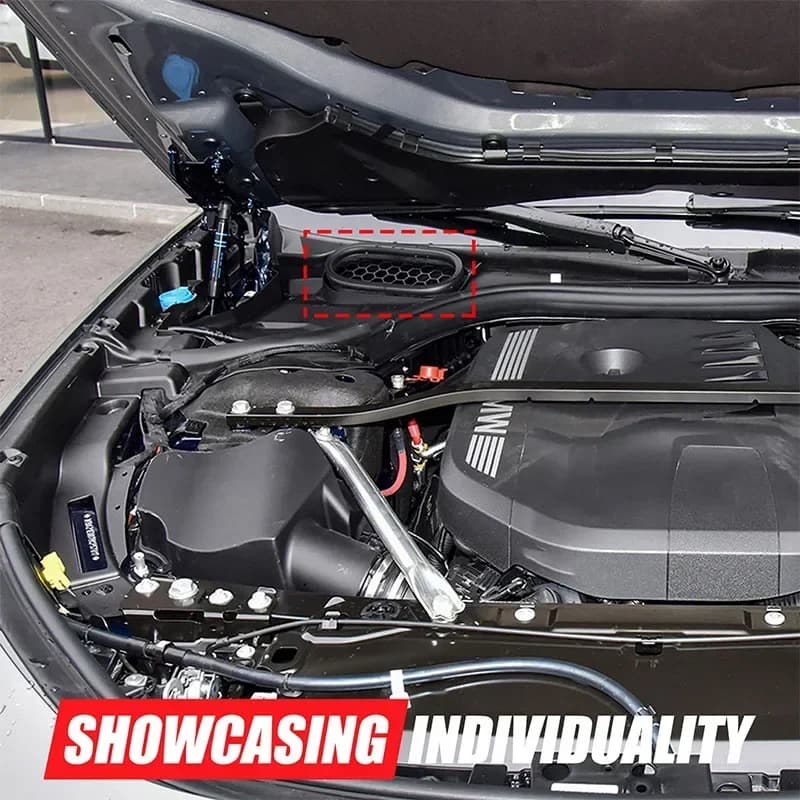 For BMW 7 Series G70 2023+ Car Front Hood Dustproof Net Decorative Cover Stainless Steel Interior Accessories 1 Pcs