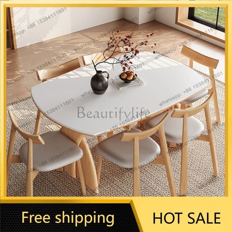 LSModern Round Dining Table Marble Extendable Center Luxury Dining Table Nordic Designer Mesas De Comedor Living Room Furniture