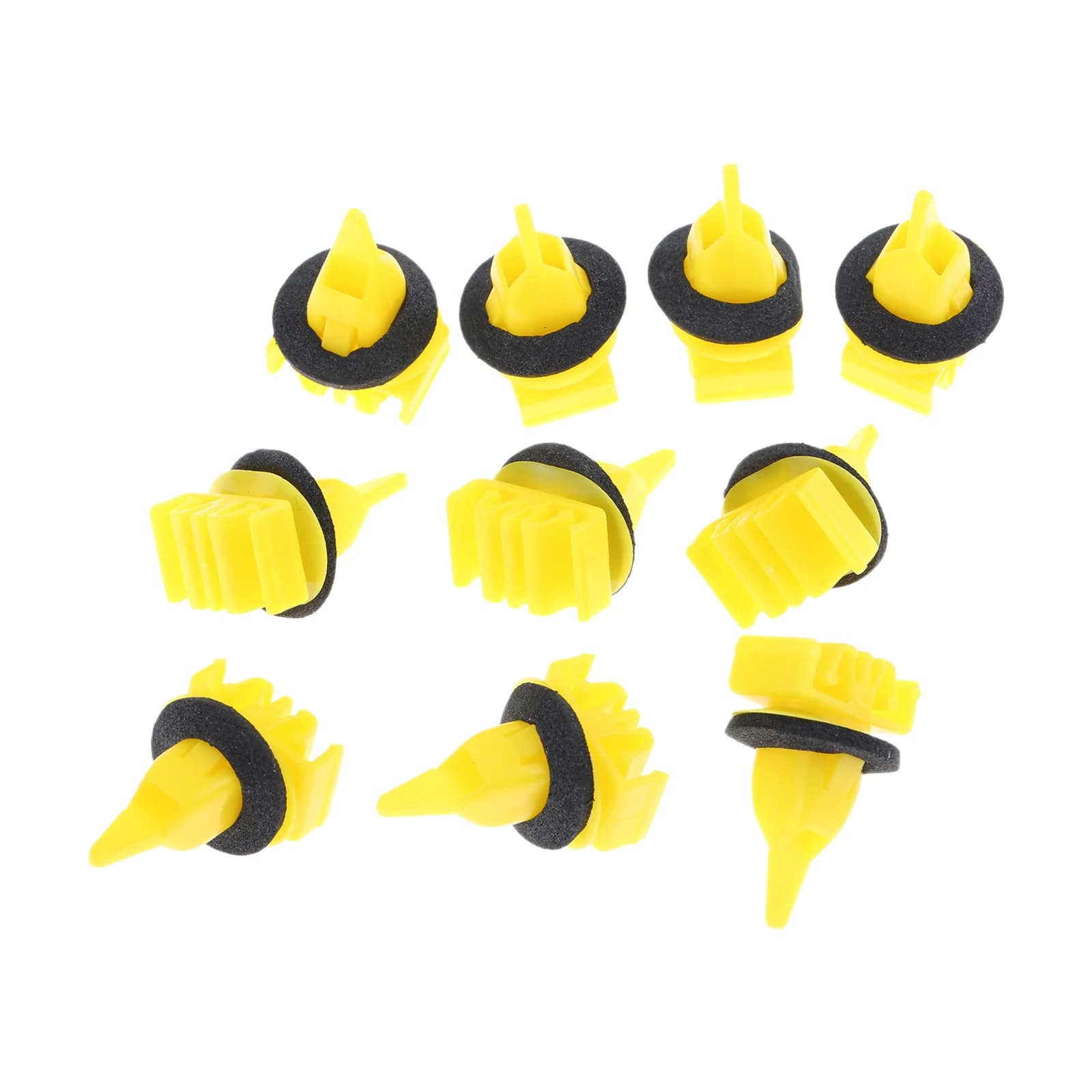 10pcs Car Rear Wheel Arch Flares & Moulding Trim Clips for Toyota RAV4 2000-2005 Replace 7549442010 Yellow Trim Clips Plastic